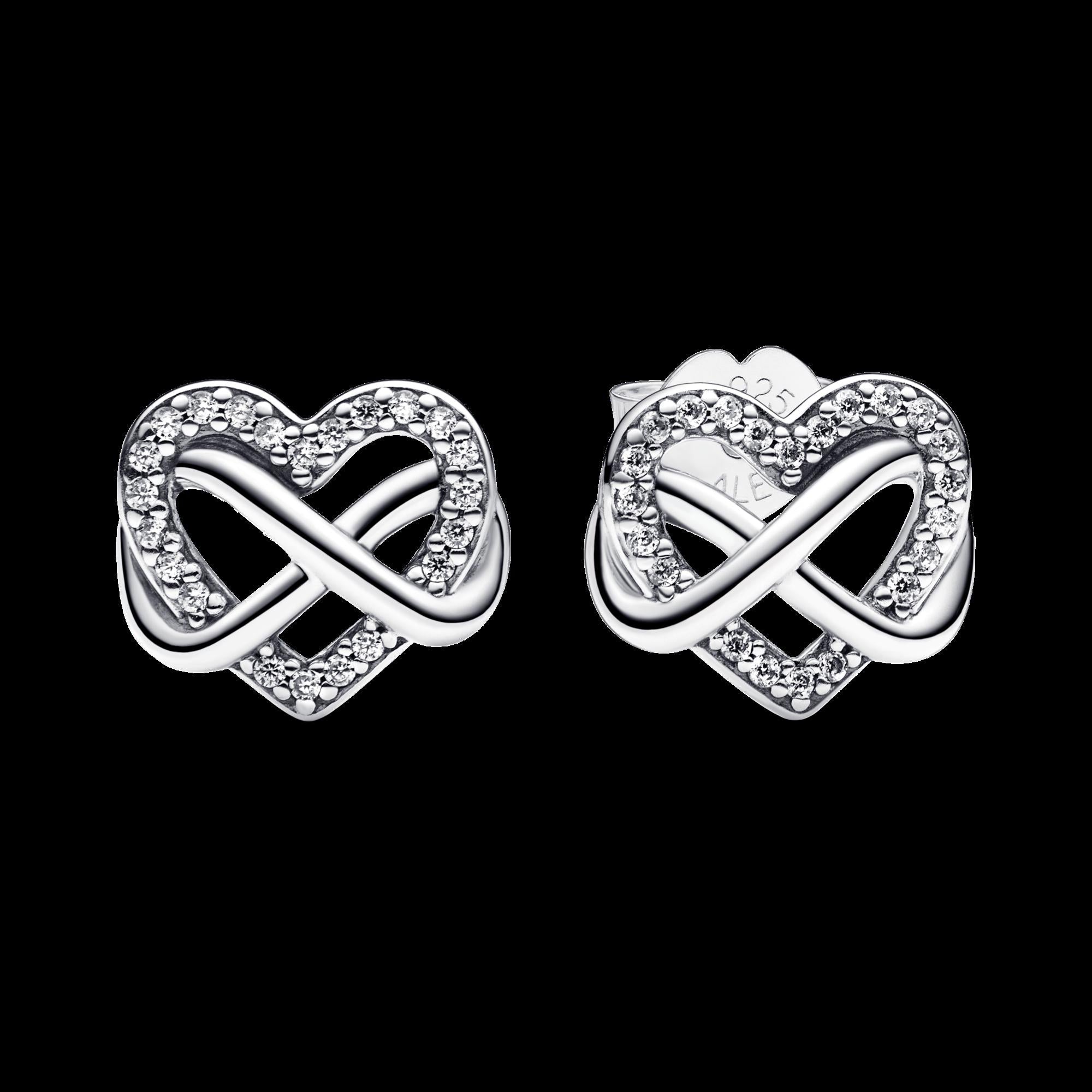 Sparkling Infinity Heart Collier Necklace