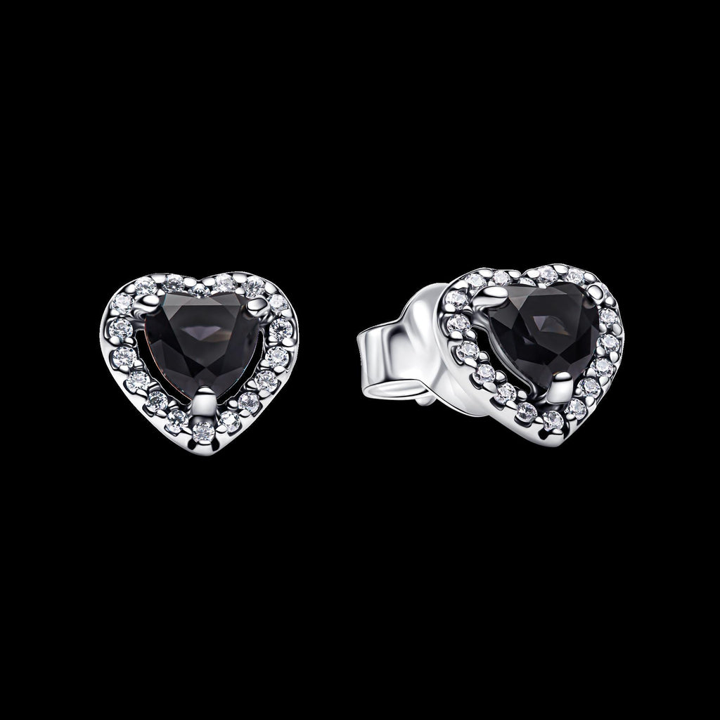 Elevated Pink Heart Stud Earrings