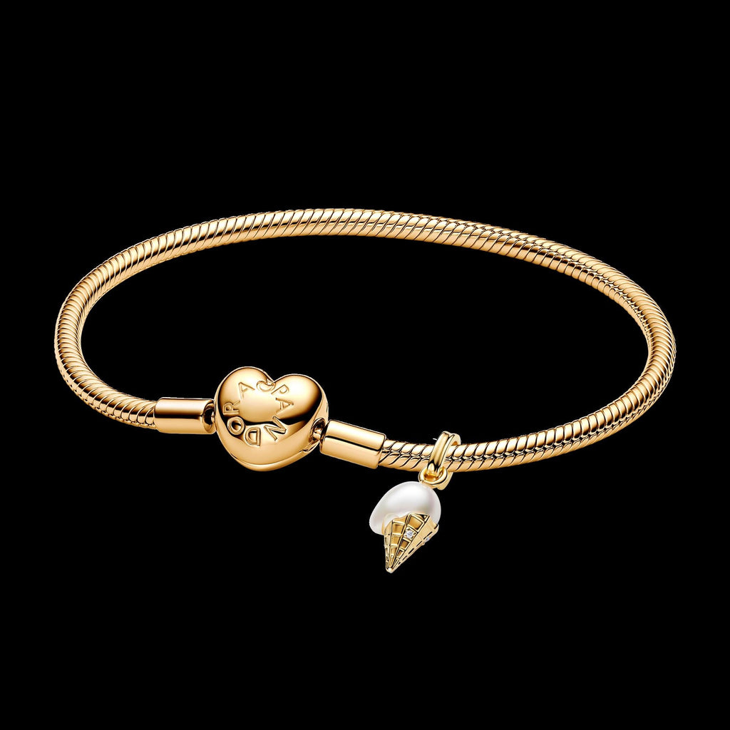 Treated Freshwater Cultured Baroque Pearl Mushroom Dangle Charm